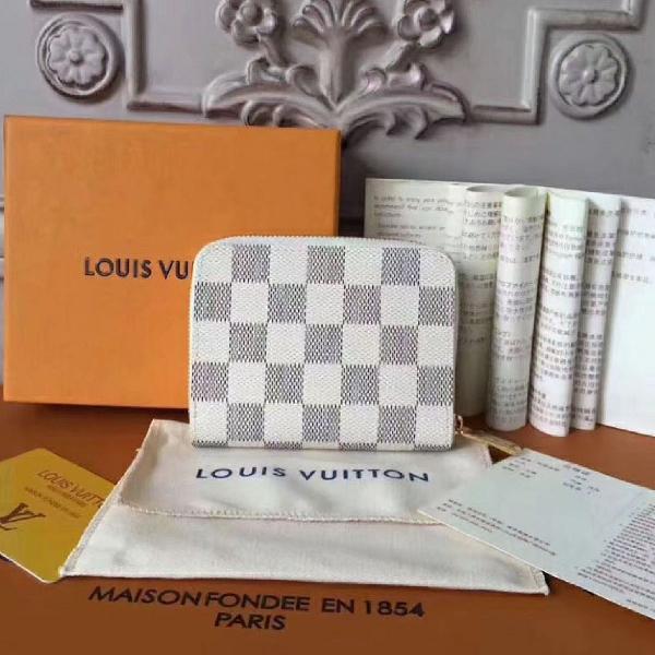 Carteira Louis Vuitton Zíper Zippy Damier Azur