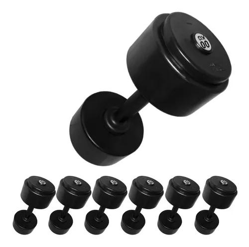 Dumbells Monobloco Injetado 12 Kg A 24 Kg + Par 12 E 14 Kg