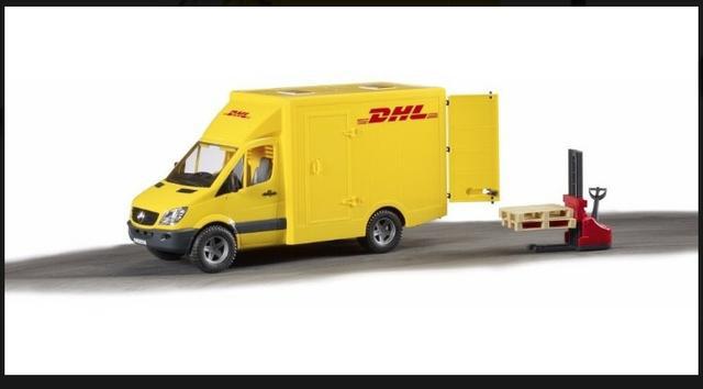 Empilhadeira mais furgão para colecionar DHL