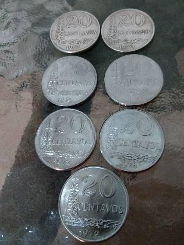 Moeda 20 centavos coleção completa 1967 a 1979 + brinde