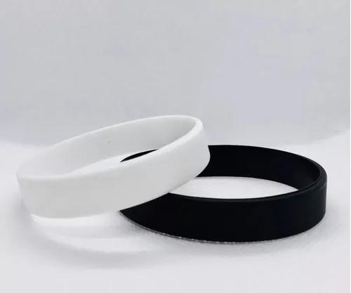 Pulseira De Silicone Lisa - 02 Unidades - Frete Grátis