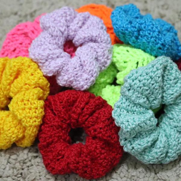 Scrunchies de Crochet