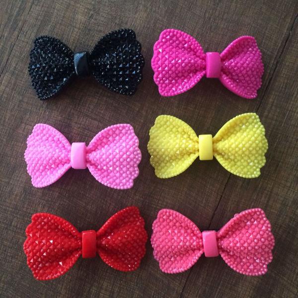 bico de pato para cabelo laço detalhado de acetato