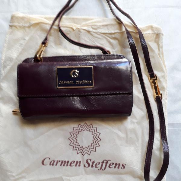 bolsa carteira de couro, carmen steffens