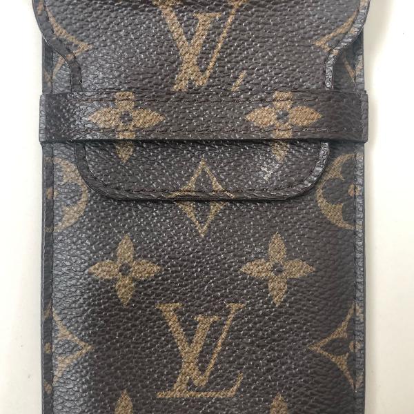 capa de celular louis vuitton couro marrom