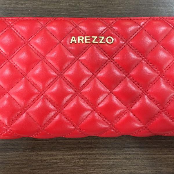 carteira arezzo metalassê vermelho