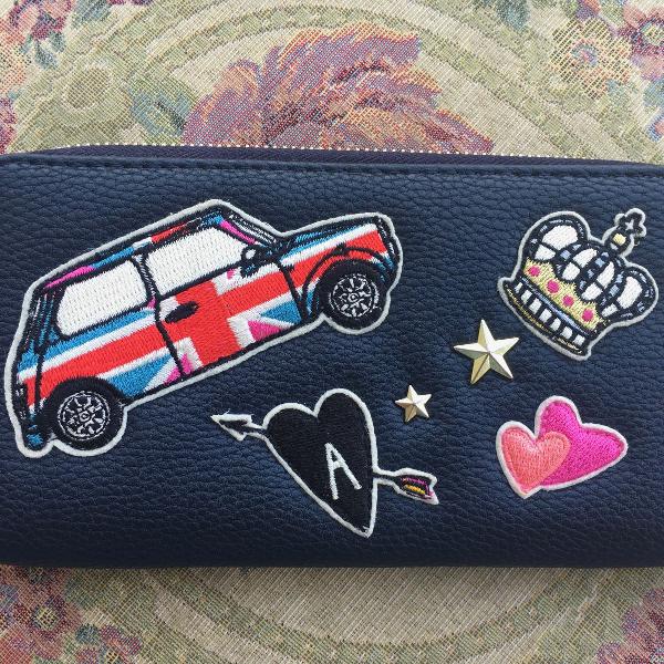 carteira bordada mini cooper accessorize