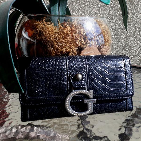 carteira couro guess original
