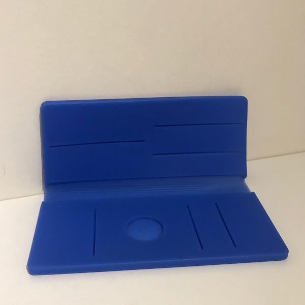 carteira de silicone azul