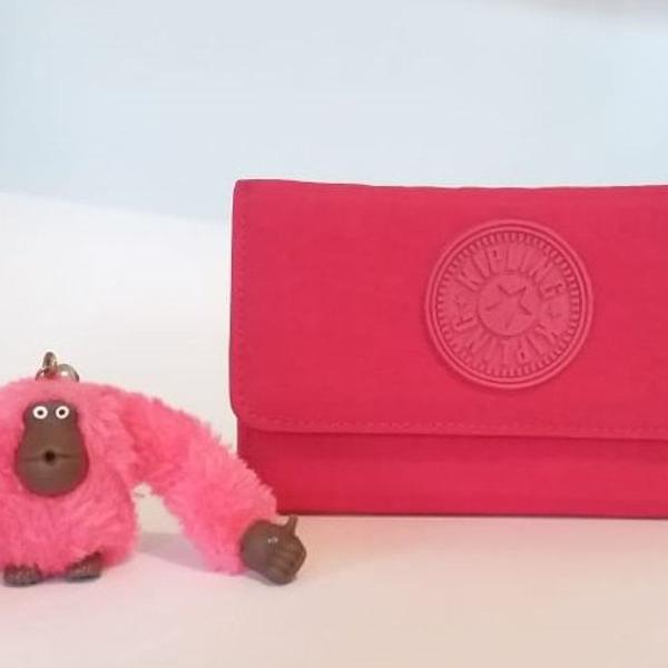 carteira kipling mini supermoney pink 2020 macaco
