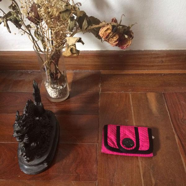 carteira rosa kipling
