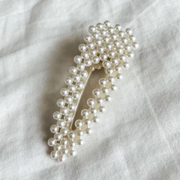 hair clip perolado triangular