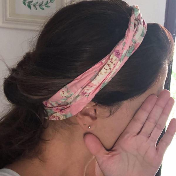 headband floral amarração