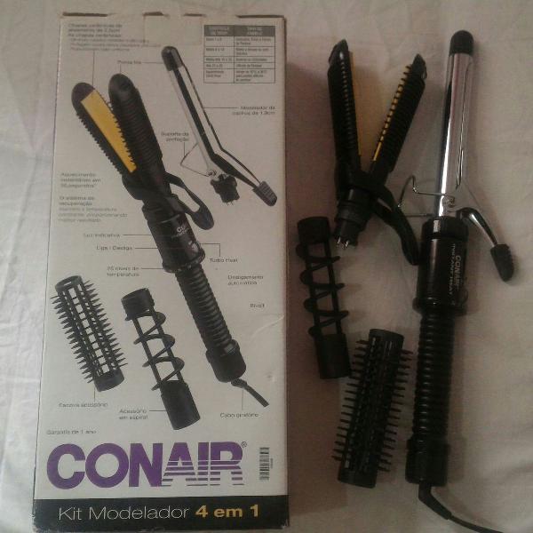 kit Modelador 4 em 1 da CONAIR tecnologia cerâmica. Na