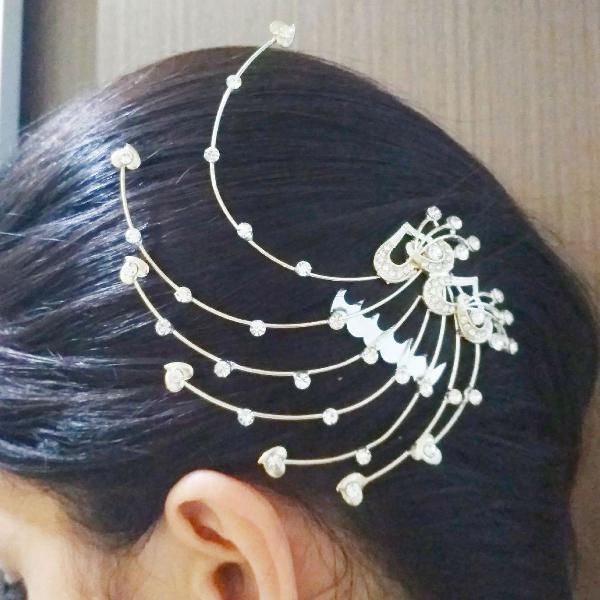 presilha para penteado com strass