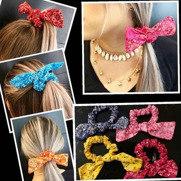 scrunchie: o acessório de cabelo da vez