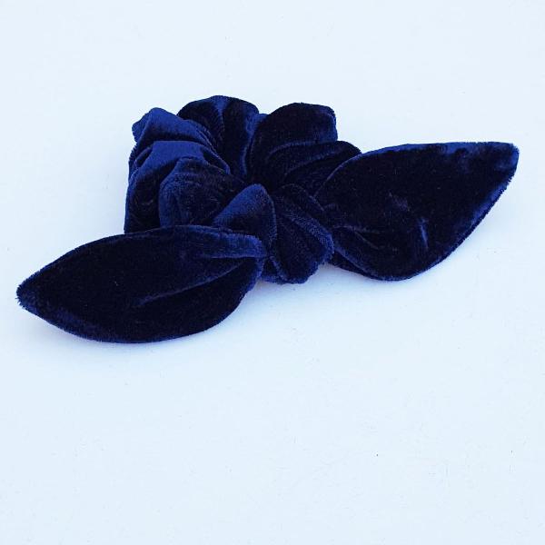 scrunchie veludo azul thassia