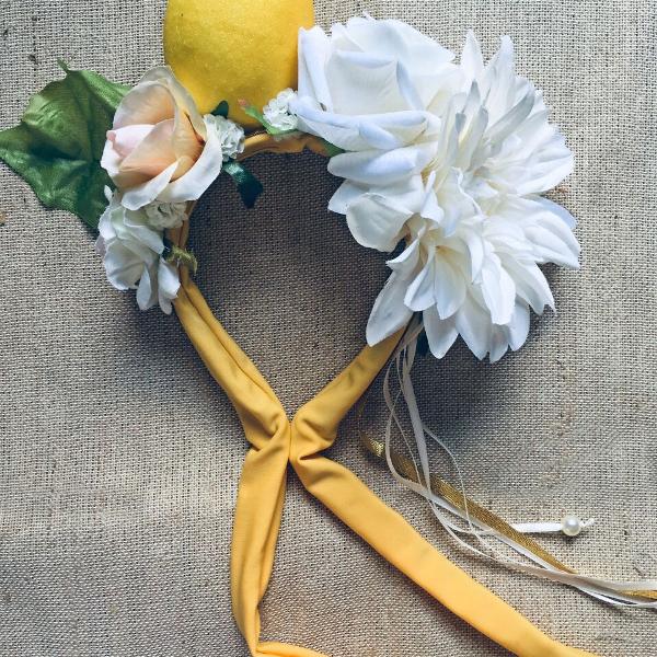 tiara flor e limão