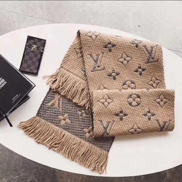 Cachecol de lã Logomania Louis Vuitton