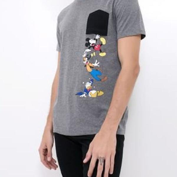 Camiseta C/Bolso - Turma do Mickey