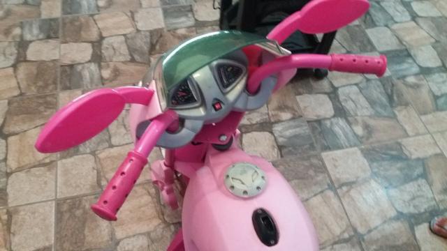 Moto eletrica infantil rosa