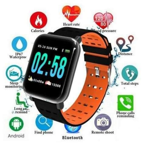 Relógio Smartband A6 Monitor Cardíaco Pressão Arterial