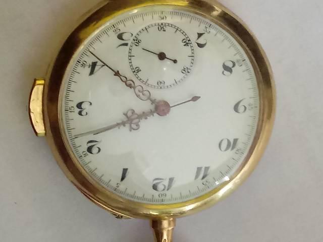 Relógio cronômetro soneria bolso ouro vintage