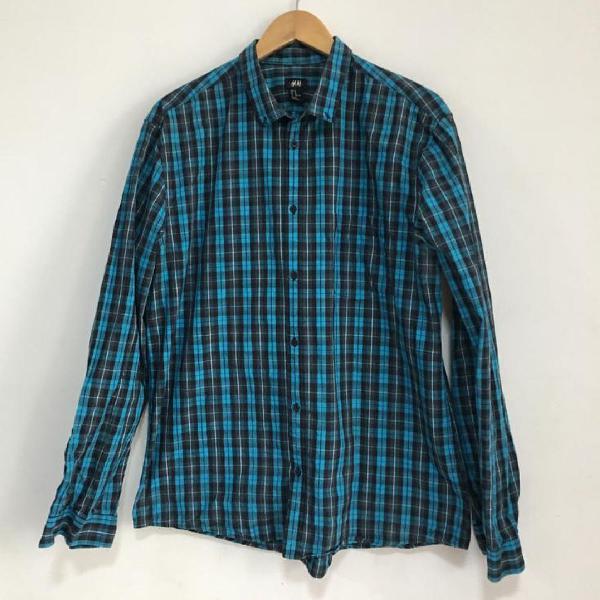 camisa xadrez masculina h&amp;m