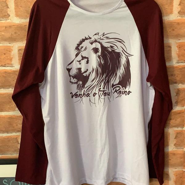camiseta manga longa leão