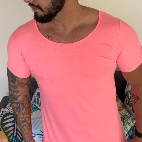 camisetas longline neon