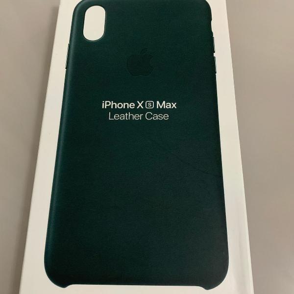capa iphone xs max couro original apple - verde