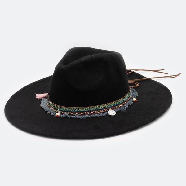 chapéu fedora boho