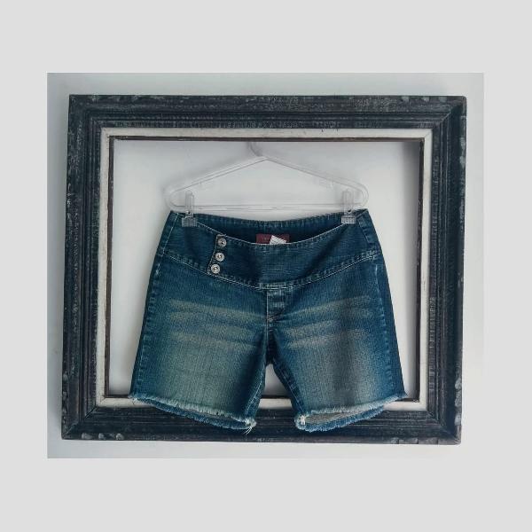 mini bermuda jeans cós largo vide bula