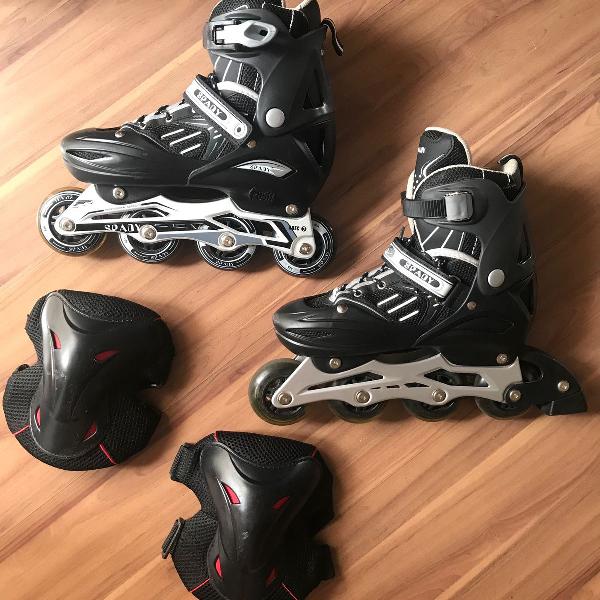 patins roller + joelheira