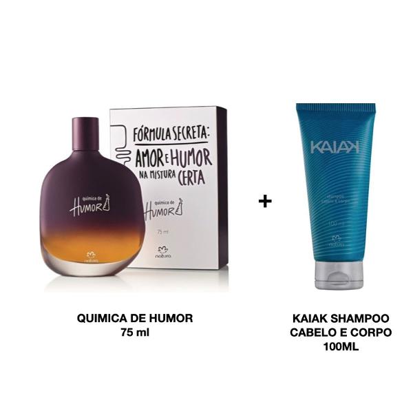 química de humor natura 75 ml + kaiak shampoo 100ml