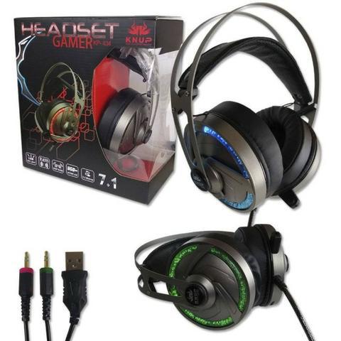 Fone De Ouvido Headset Gamer 7.1 Pc Led Com Microfone Kp-434