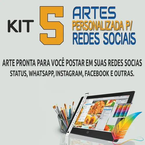 Kit 5 Artes Rede Social