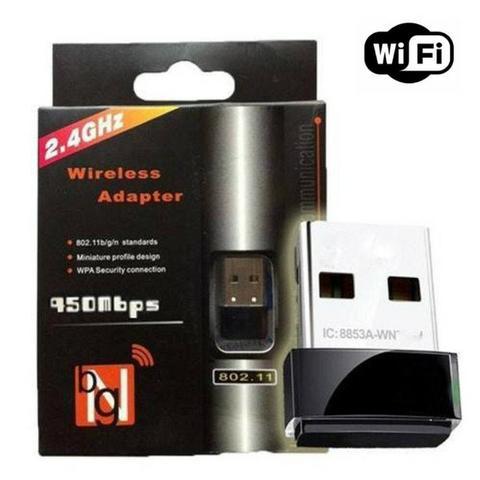 R$ 25 Adaptador Wireless Usb Wifi 950mbps 2.4ghz