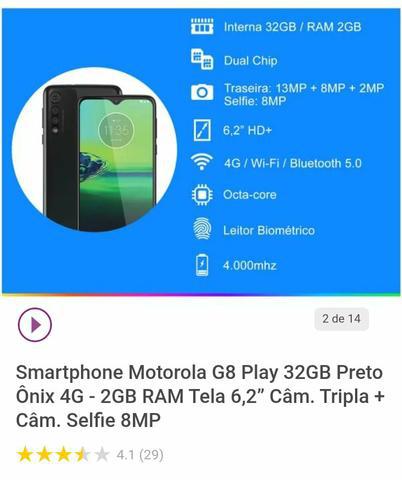 Smartphone Motorola G8 Play 32GB Preto Ônix 4G
