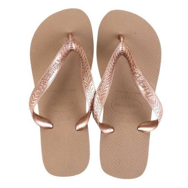 chinelo havaianas top bege 39/40