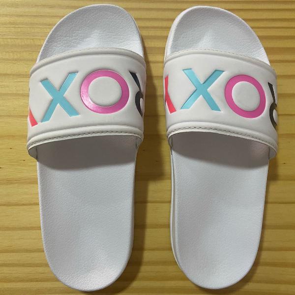 chinelo roxy branco