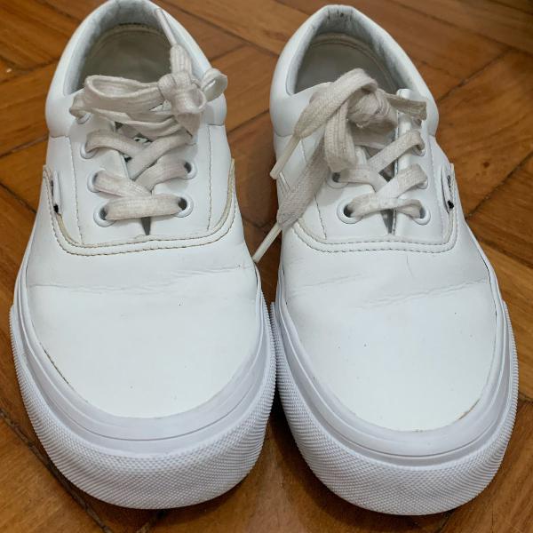 tênis de couro branco vans n 36