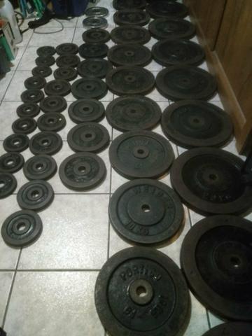 375 kilos anilhas em muito bom estado 6 o k- lote todo 5.5 o