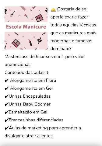 Curso de manicure e marketing !