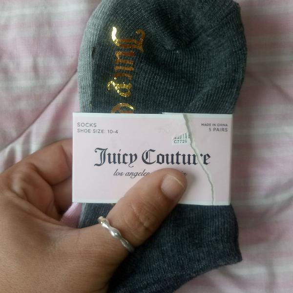Kit com 4 meias soquete Juicy Couture