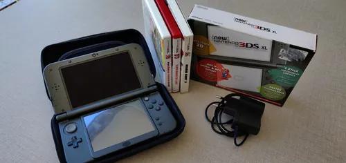 Nintendo New 3ds Xl Completo +3 Jogos