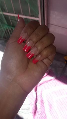 Unhas de gel vidro fibra