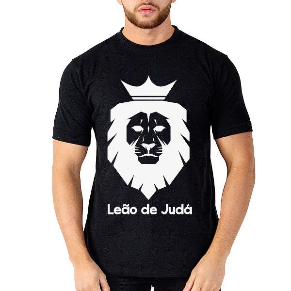 camiseta masculina estampada moda evangélica gospel leão