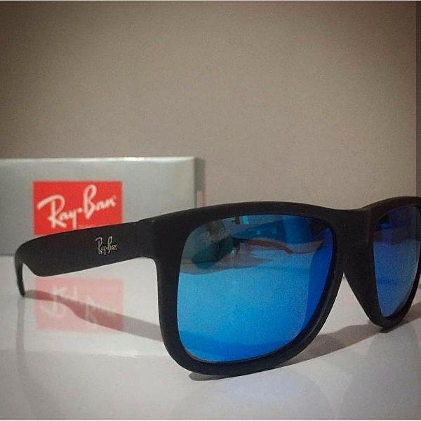 culos Ray-Ban Justin 4165 azul espelhado unissex importado