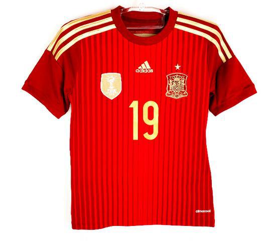 Camisa Adidas Espanha Home 2014 tam. 11/12 anos vermelha